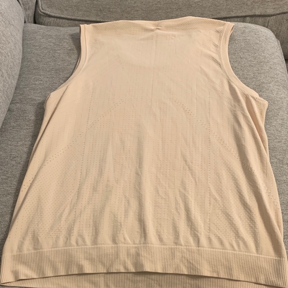 Athleta Medium Cream / Light peach Sleeveless Knit Top workout athletic wear - Picture 6 of 7